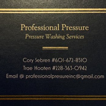 Professional Pressure - Business Card - Pressure Washers Near Me Professional Pressure - Business Card - Pressure Washers Near Me
