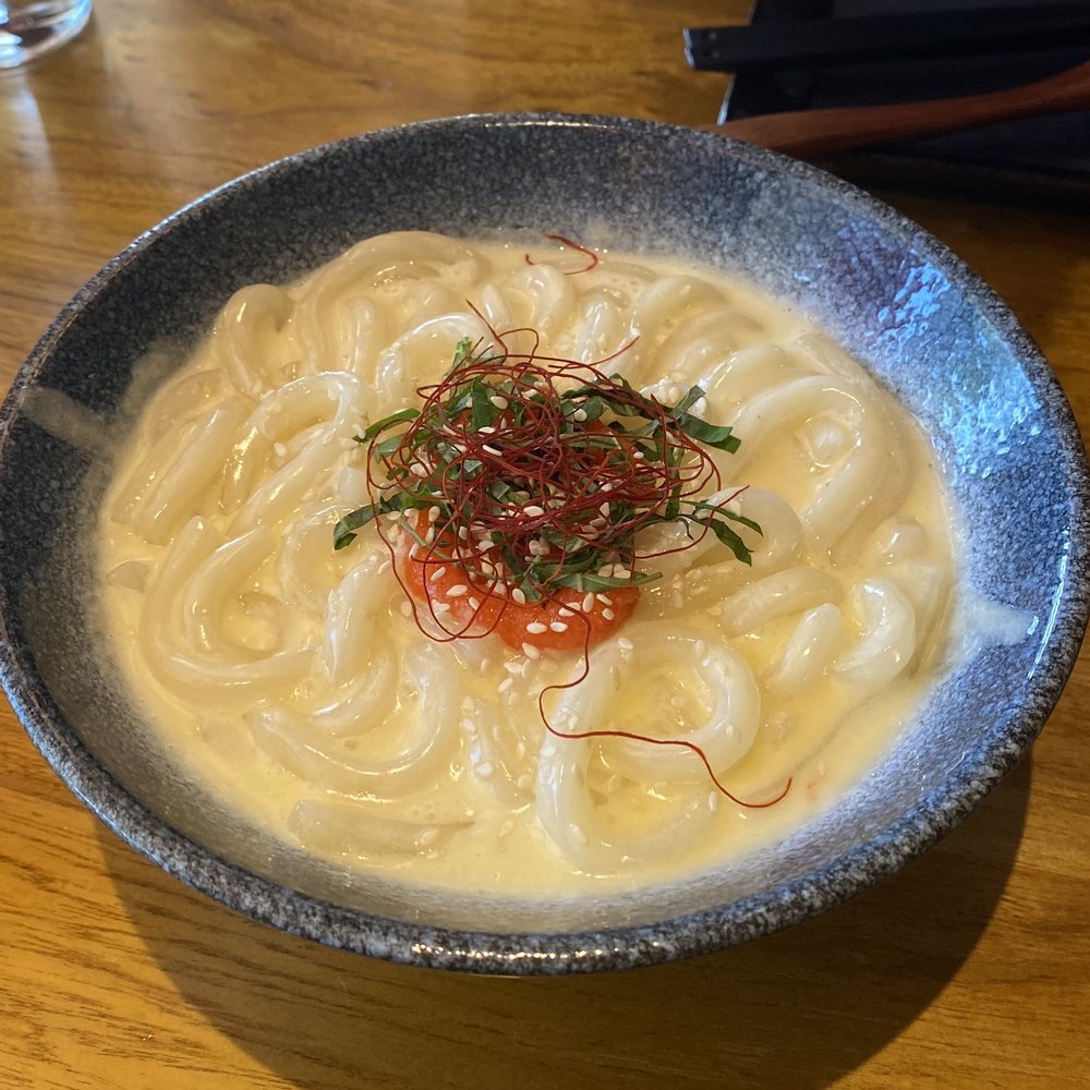 Mentaiko creamy udon ($15)