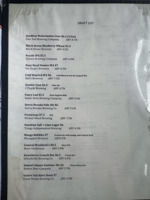 Menu photo 2 Brunzies Indiana, PA