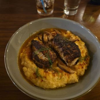 The Kingstide - Blackened Grouper on Grits - Seafood Near Me - Island, South Carolina