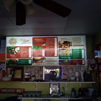 Alwadee Bakery & Restaurant - Main menu sign - Mediterranean Near Me - Anaheim, California