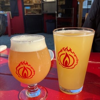 Blaze Brewing - Ice cream pop sour $8 and looking at the clouds blond $7.50 - American Near Me - Blue Hill, Maine