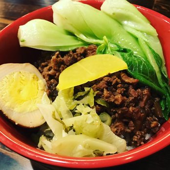 Taipei Cafe - Ground pork rice, my favorite dish so far ! - Taiwanese Near Me - Chicago, Illinois