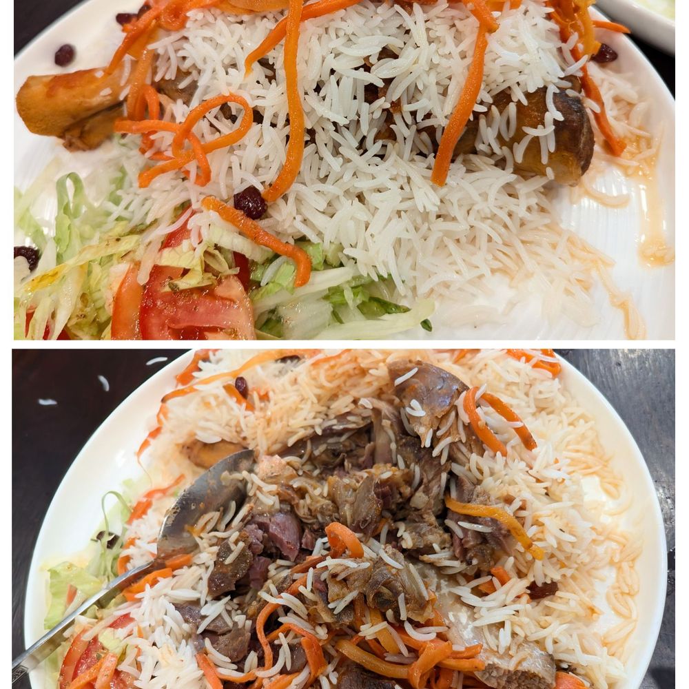 Kabuli Grill - Kabuli Lamb Shank w.White Basmati Rice $24 - Halal Near Me - Astoria, New York Kabuli Grill - Kabuli Lamb Shank w.White Basmati Rice $24 - Halal Near Me - Astoria, New York