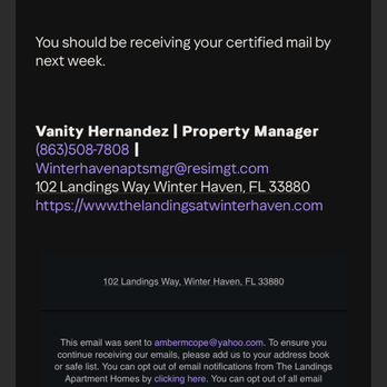 Brandywyne Apartments - Deposit thread email. Response from property. - Apartments Near Me - Winter Haven, Florida
