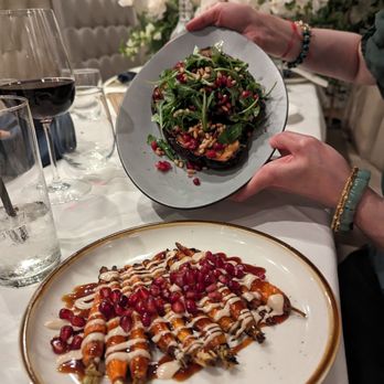 Mr Shiloh - two plates of food on a table - Steakhouses Near Me - Los Angeles, California