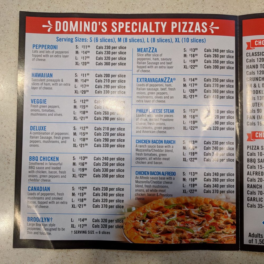 Domino's Pizza - Menu in April 2018 - Pizza Near Me - Toronto, Ontario Domino's Pizza - Menu in April 2018 - Pizza Near Me - Toronto, Ontario