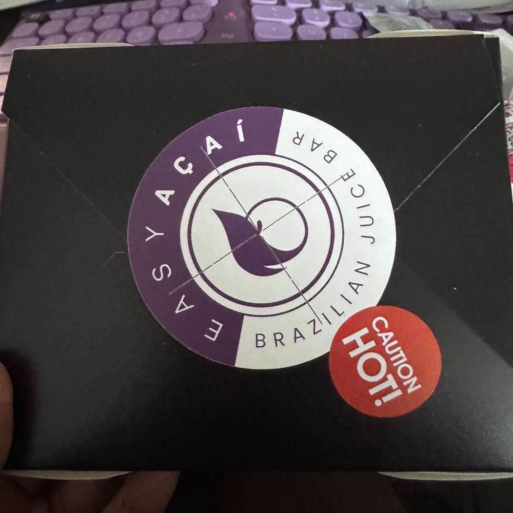 Easy Açaí - Box that Coxinhas comes in. Mighty warm too - Acai Bowls Near Me - St Johns, Florida