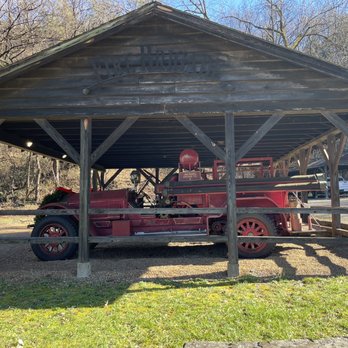 The Jack Daniel Distillery - Vintage fire brigade trucks - Distilleries Near Me - Lynchburg, Tennessee