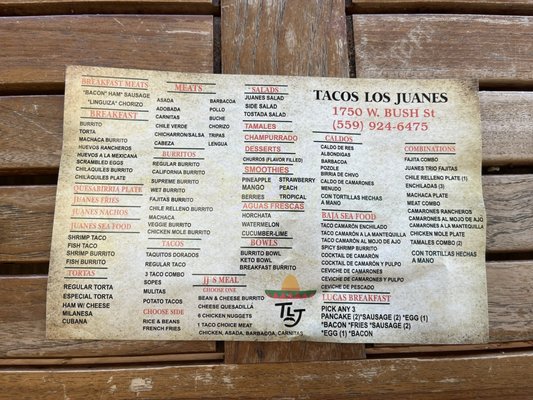 Menu photo 1 Tacos Los Juanes Lemoore, CA Menu photo 1 Tacos Los Juanes Lemoore, CA