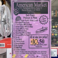 American Market - Menu