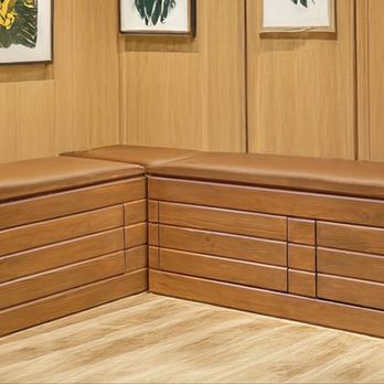 Hinckley Custom Woodwork - Tongue and groove Dining Bench with Storage Drawers in Western red Cedar - Carpenters Near Me Hinckley Custom Woodwork - Tongue and groove Dining Bench with Storage Drawers in Western red Cedar - Carpenters Near Me