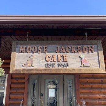 Moose-Jackson Cafe - Outside sign - very cute! - Cafes Near Me - Iron Mountain, Michigan