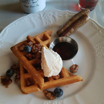 Cedar Crest Inn - Blueberry walnut waffle - Bed & Breakfast Near Me - Asheville, North Carolina Cedar Crest Inn - Blueberry walnut waffle - Bed & Breakfast Near Me - Asheville, North Carolina