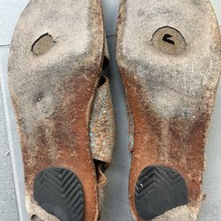 Fruitvale Shoe Repair - ::sad horns:: before. cydwoq told me they were beyond repair.