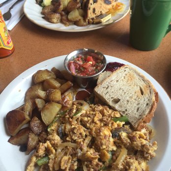 Lazy Jane's - Chorizo scramble and turkey omelet - Bakeries Near Me - Madison, Wisconsin