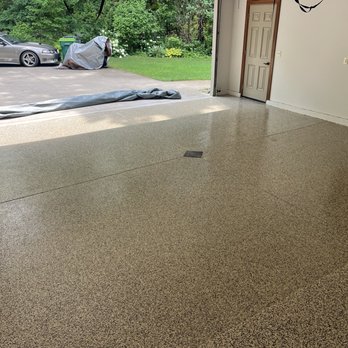 Polypro Concrete Coatings - Garage floor and service step - Flooring Near Me - Walker, Michigan