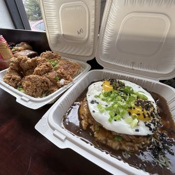 Diamond Head General Store - Oh So Loco Moco and Mochiko Chicken with rice and Mac Salad. - Hawaiian Near Me - San Bruno, California Diamond Head General Store - Oh So Loco Moco and Mochiko Chicken with rice and Mac Salad. - Hawaiian Near Me - San Bruno, California