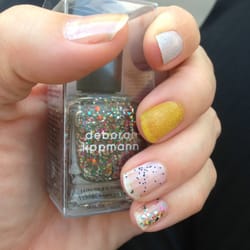 Bluemercury - Deborah Lippmann's "Happy Birthday" is my pick.The textured salt line is in stock: dove white, yellow and navy.