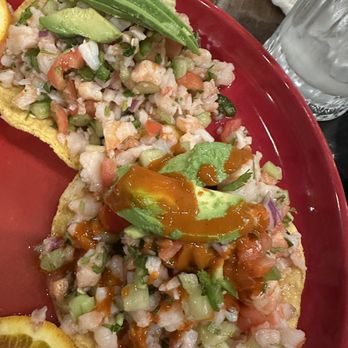 El Nuevo Tequilla - Washington - This plate is called tostadas de ceviche. I would recommend if you like something simple and authentic. 8/10 - Bars Near Me - Washington, North Carolina