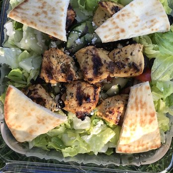 Padria Mediterranean Cafe - Chicken Souvlaki Salad to-go - Mediterranean Near Me - Kirkland, Washington