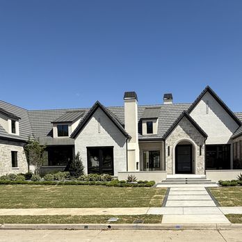 The Design House - Tiled roof with smeared brick, stucco and stone combination. - Flooring Near Me - Denton, Texas The Design House - Tiled roof with smeared brick, stucco and stone combination. - Flooring Near Me - Denton, Texas