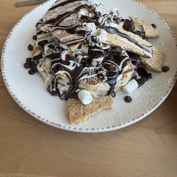 AM Social - Campfire s'mores pancake - Breakfast & Brunch Near Me - Loves Park, Illinois
