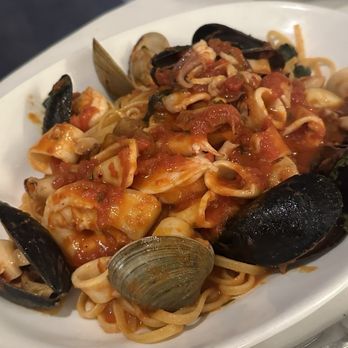 Steve's Piccola Bussola - Linguine with Seafood Diavolo - Italian Near Me - Hauppauge, New York