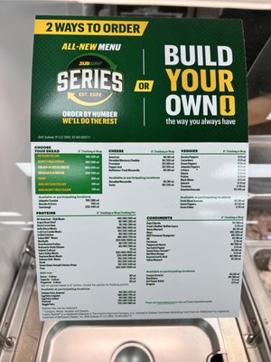 Menu photo 1 Subway Hesperia, CA