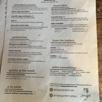 Sage Garden Cafe - Brunch menu - Cafes Near Me - Frankfort, Kentucky Sage Garden Cafe - Brunch menu - Cafes Near Me - Frankfort, Kentucky
