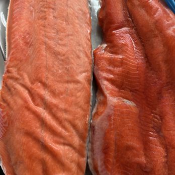10th & M Seafoods - The coloring of my salmon versus the salmon they gave me which is pale and old - Seafood Markets Near Me - Anchorage, Alaska 10th & M Seafoods - The coloring of my salmon versus the salmon they gave me which is pale and old - Seafood Markets Near Me - Anchorage, Alaska
