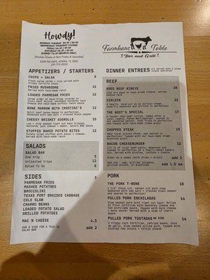 Menu photo 3 Farmhaus Table Bar & Grill Adkins, TX