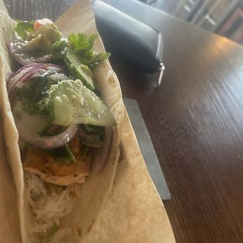 Velvet Taco - Spicy tahini salmon taco - Tacos Near Me - Naperville, Illinois Velvet Taco - Spicy tahini salmon taco - Tacos Near Me - Naperville, Illinois