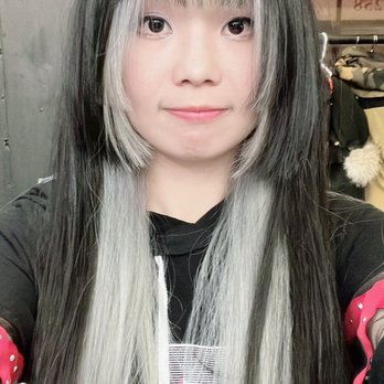 MG Hair Artistic Salon - Light Ash gray peekaboo with hime cut~ - Hair Salons Near Me - Flushing, New York