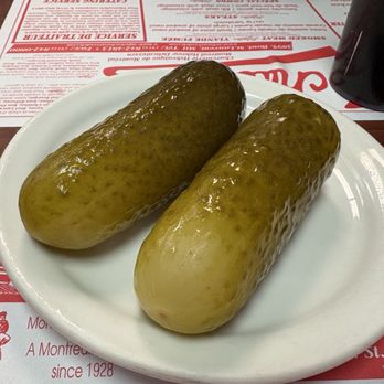 Schwartz's - Pickles - one order for both of us would have been plenty - Delis Near Me - Montreal, Quebec