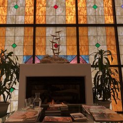 Amira Resort & Spa - Stained glass inside the relaxation room... so warm and inviting