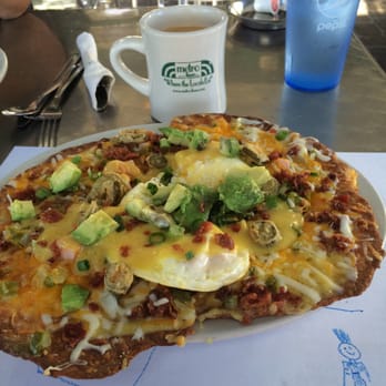 Metro Diner - The breakfast pizza. This is one of the BEST breakfasts EVER!!! A MUST Try! - Breakfast & Brunch Near Me - Jacksonville Beach, Florida Metro Diner - The breakfast pizza. This is one of the BEST breakfasts EVER!!! A MUST Try! - Breakfast & Brunch Near Me - Jacksonville Beach, Florida