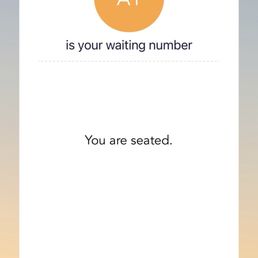 The link I received to check the status of our table. The link I received to check the status of our table.