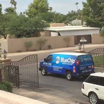 Blue Chip Auto Glass - Blue Chip Van after helping to fix a chipped window. - Auto Glass Services Near Me - Phoenix, Arizona