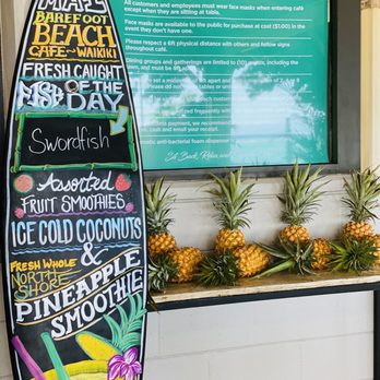 Barefoot Beach Cafe - Decorative snap shot of the menu - Breakfast & Brunch Near Me - Honolulu, Hawaii Barefoot Beach Cafe - Decorative snap shot of the menu - Breakfast & Brunch Near Me - Honolulu, Hawaii