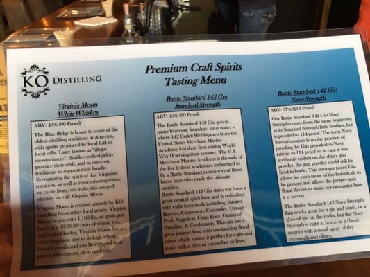 Menu photo 8 KO Distilling Manassas, VA Menu photo 8 KO Distilling Manassas, VA