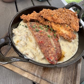 Sugar and Scribe - Biscuit and Gravy added fried chicken - Bakeries Near Me - La Jolla, California Sugar and Scribe - Biscuit and Gravy added fried chicken - Bakeries Near Me - La Jolla, California