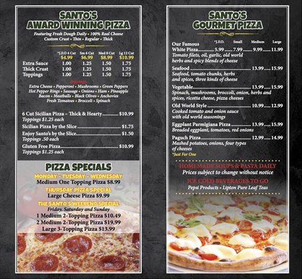 Menu photo 1 Santo's Pizza Johnstown, PA
