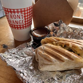 Front Range - Fairway - A hot Breve and The True Burrito with bacon, sausage, mushrooms, potatoes, eggs and cheese. - Coffee & Tea Near Me - Fairway, Kansas Front Range - Fairway - A hot Breve and The True Burrito with bacon, sausage, mushrooms, potatoes, eggs and cheese. - Coffee & Tea Near Me - Fairway, Kansas