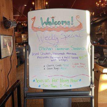 Norsemen Brewing Company - Specials but hey, can't actually get the lobster bisque after 30 + minutes of waiting for it. - Breweries Near Me - Topeka, Kansas