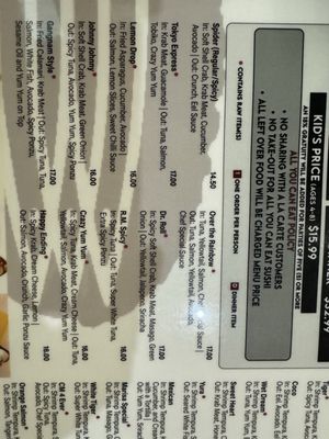 Menu photo 5 Blue Fin Sushi & Roll Las Vegas, NV