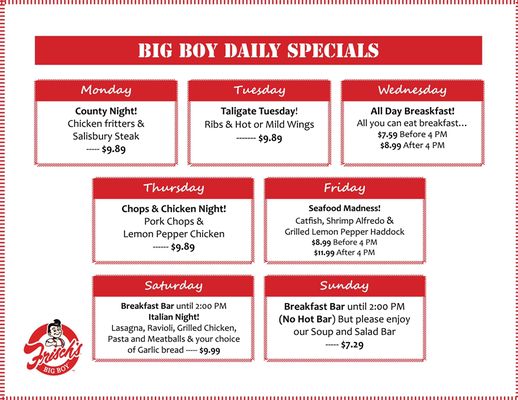 Menu photo 1 Frisch’s Big Boy Ironton, OH