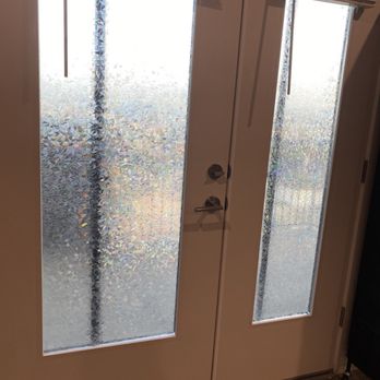 House and Paint - Window privacy film on French doors - Painters Near Me