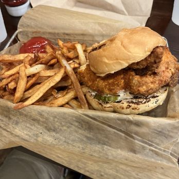 Baam Burger - Chicken Sandwich with a side of fries - Burgers Near Me - Nashville, Tennessee Baam Burger - Chicken Sandwich with a side of fries - Burgers Near Me - Nashville, Tennessee