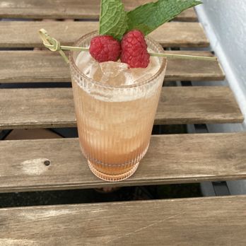 Glou - Little Riot Cocktail - Bourbon, Cognac, Raspberry Oleo Saccharium, Black Walnut Bitters, Champagne - Cocktail Bars Near Me - Providence, Rhode Island Glou - Little Riot Cocktail - Bourbon, Cognac, Raspberry Oleo Saccharium, Black Walnut Bitters, Champagne - Cocktail Bars Near Me - Providence, Rhode Island
